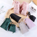 Velvet Pouch for Jewelry and Accessories in Stock Swan Velvet Drawstring Bag Small Velvet Bag for Packaging and Storage