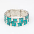 BS02 Hot Sale European and American Fashion Jewelry Enamel Bangle Alloy Elastic Bracelet