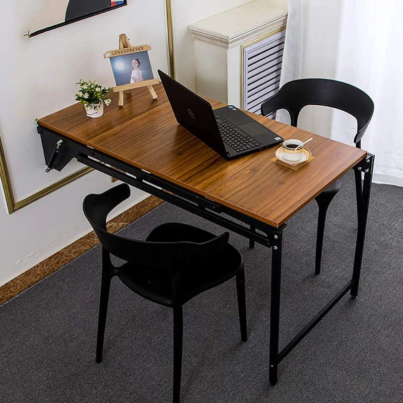 Small Space Furniture Retractable Shelf Folding Dining Tables Convertible Space Saving Cheap Expandable 4ft Home Furniture 29 Kg MegaBDM