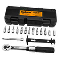 SOLUDE 16 Pieces 1/4 2~20 N.m Adjustable Bicycle Tool Repair Ratchet Torque Wrench Socket Set