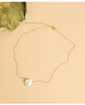 14k Gold Plated Simple Natural Baroque Keshi Freshwater Pearl Necklace Trendy Irregular Beads Pendant Fine Jewelry