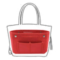New Multifunction Lady's Felt Cosmetic Bag Makeup Felt Cosmetic Bags Travel Inner Purse Portable Handbag Storage Organizer Tote
