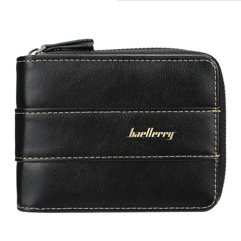 2026 Latest Men Zipper Wallet New Fashion Male Clutch Bag PU Leather Purses Creative Driving License Bag Card Holder Coin Bag