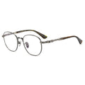 Vintage Round Optical Glasses Titanium Anti-Rust Elliptical Frame Available Black Gold Gray Claret Silver Striped Print Styles