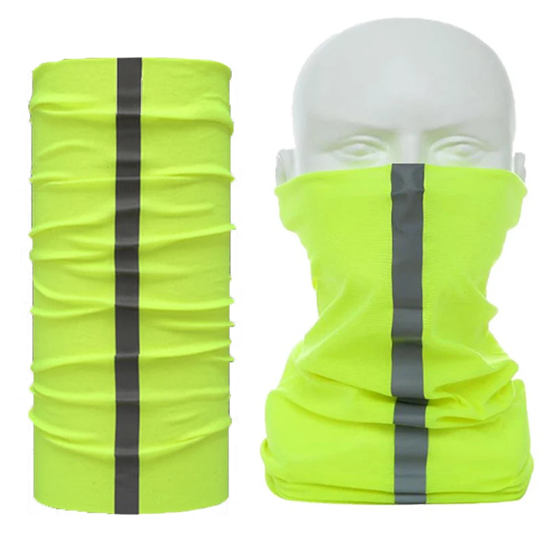 Wholesale Custom Logo Design Stainless Steel Reflective Stripe Strap Solid Color Multifunctional Tube Bandana for Cycling