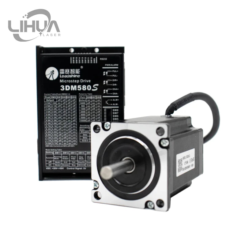 Lihua CO2 Laser Cutting Machine Leadshine Stepper Motor 573S20 Driver Board 3DM580S