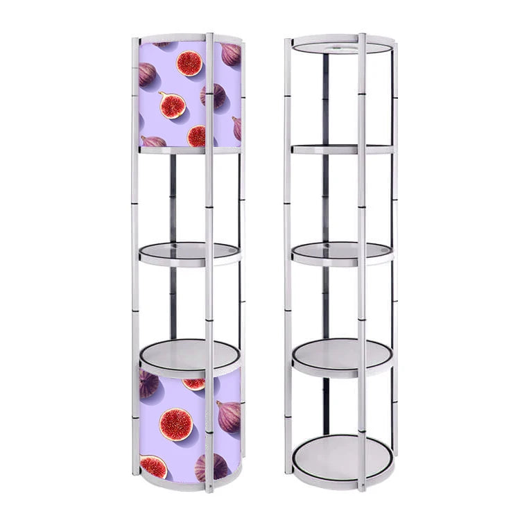 Custom Modular 10x10 Aluminum Folding Table Portable Cylinder Tower Tradeshow Fair Stand for Advertising Exhibition Trade Show