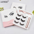 Private Label 3D Silk Magnetic Eyelashes with Magnetic Eyeliner Set OEM Magnetic Eyelash Box