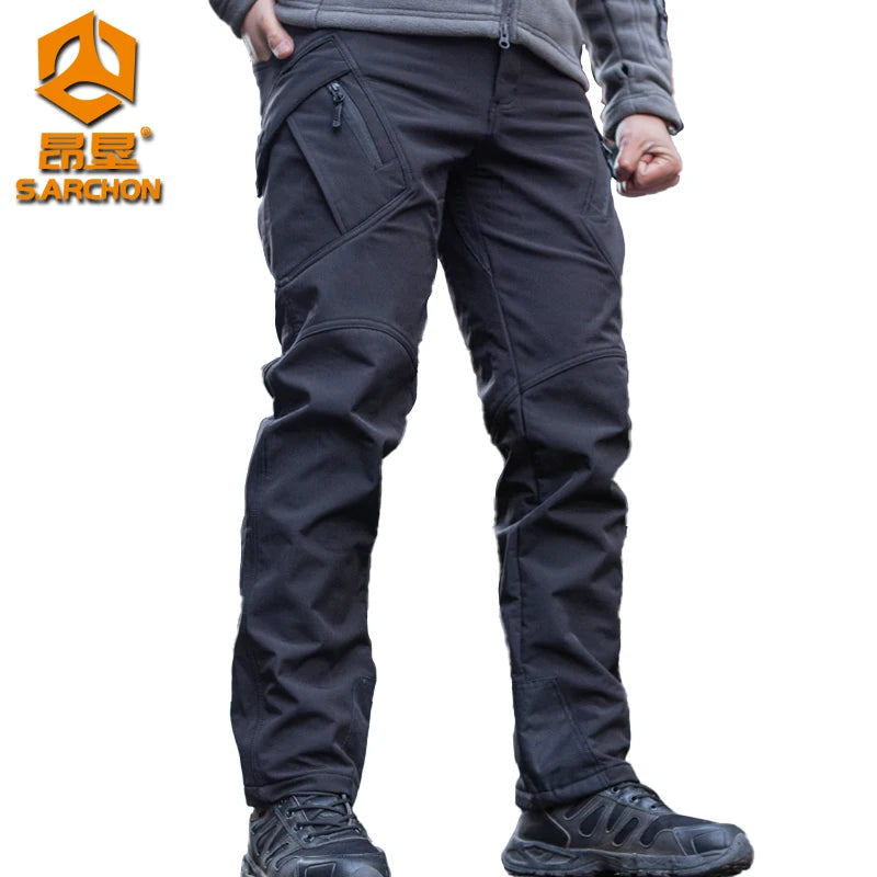 2026 Heat Reflection Techwear Men's Trousers Outdoor Uniform Custom Hiking Khaki Tactical Cargo Pants Black