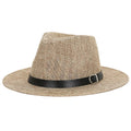 Linen Cheap Summer Men Panama Hat  Wide Brim Fedora Bamboo Fiber Beach Sun Hat Sunscreen Sombreros Plain Straw Hat