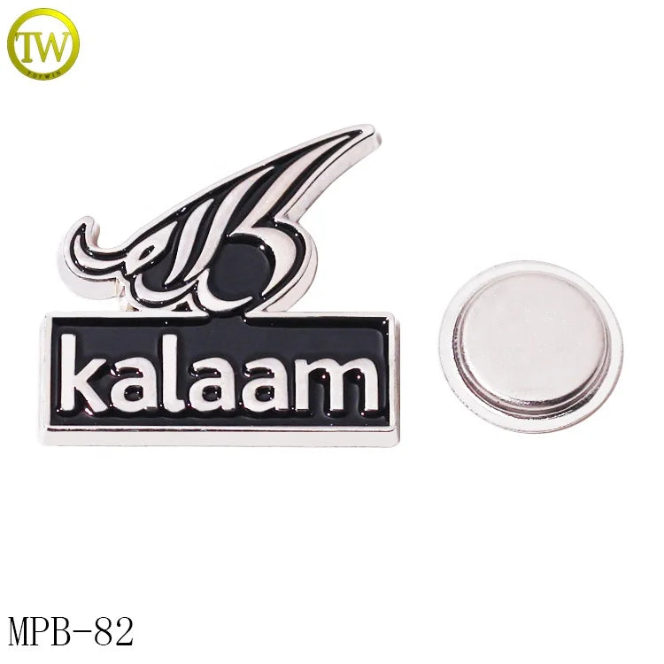 Custom Metal Enamel Souvenirs Name Tags Lapel Pins Badge Magnet Pin for Suit Men With Magnetic Safety Pin Back