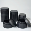Wholesale Matte Black Face Cream Eye Cream Skin Cream 8 oz Plastic Jars with Lids Empty Plastic Jars for Cosmetics
