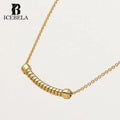Wholesale Minimalist Light Luxury 925 Silver Spiral Bar Fashion Fine Jewelry Korean Pendant Necklaces for Women