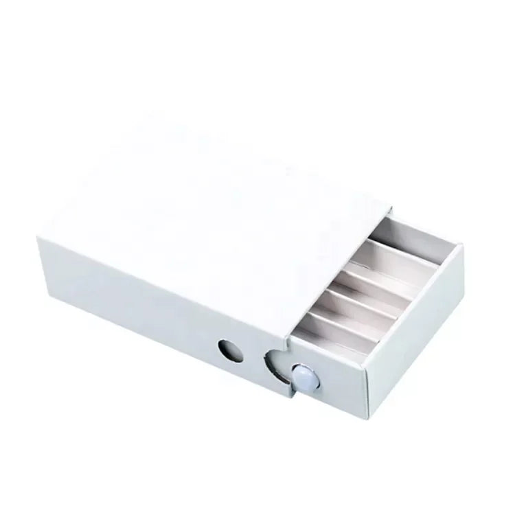 Custom Printed Eco-Friendly Matte Recyclable Paperboard Childproof Button Sliding Packaging Box with Custom Logo
