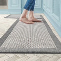 Hot Sale Hapton Hp05006 Kitchen Floor Mats Washable Linen Twill Non-Skid All-Season Modern Style Solid Color Thin Rug Flax Fiber