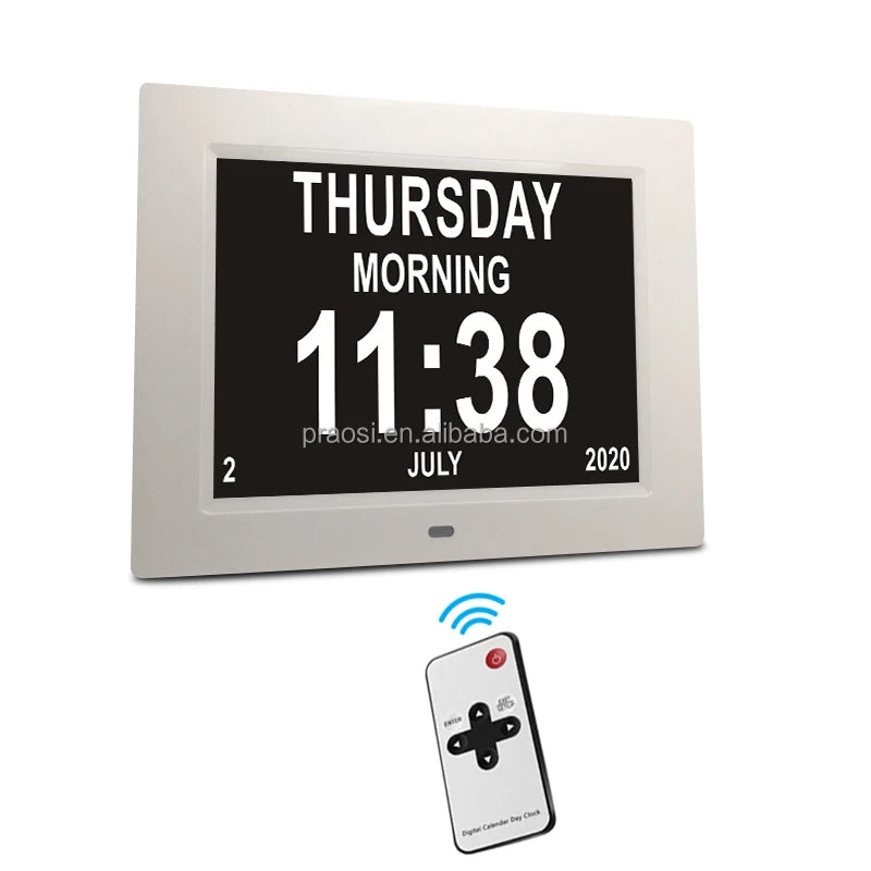 7 8 10 Inch Modern Plastic LCD Alarm Clock Wake-up Light Sleep Trainer with Children's Dementia Calendar Electronic Movement