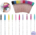 Disposable Silicone Lash Brush Mascara Wands with Golden Plastic Handle Wholesale Price Mascara Brushes