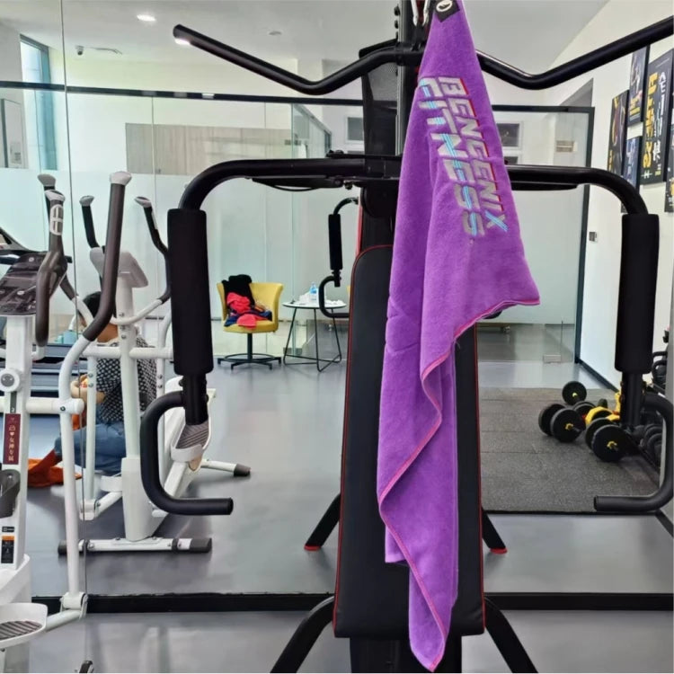 40x110cm Zipper Custom Embossed Cotton Sports Gym Towel Fitness Sports Towel with Zipper Pocket  Gym Style