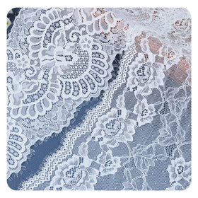 Warp Knitting Stretch Spandex Elastic Nylon Floral French Stretch Lace Trim for Clothing Accessories