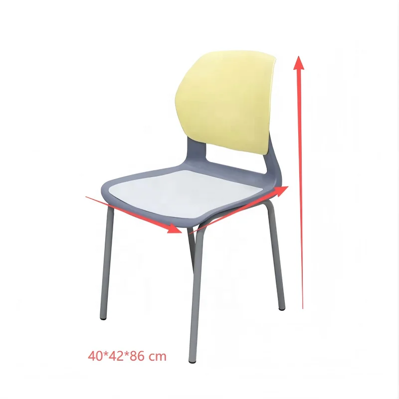 Modern Plastic Seat School Office Chair Training Classroom Student Stackable Chair