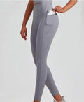 High Waist Butt Lift  Fitness Seamless Breathable Yoga Leggings for Women Drawstring Closure Sportswear Pants with Pockets