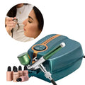 Custom Temporary Tattoo Manicure Cake Decorating Makeup Mini Electric Airbrush Compressor Kit-Eco-Friendly Portable Dual Action