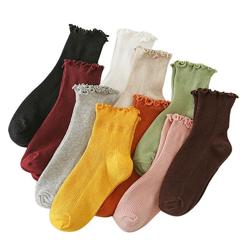 Hot Sale Cotton Women Multiple Color Plain Cute Winter Socks Dress Short Cotton Ankle Socks