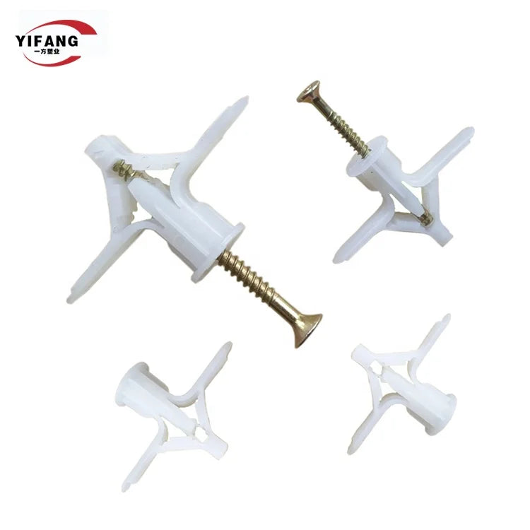 YIFANG YF-PWA2020 10mm Diameter 20-30KG Capacity TiCN Finish Butterfly Anchor Wall Plug for Gypsum Board Hollow Walls Supplier