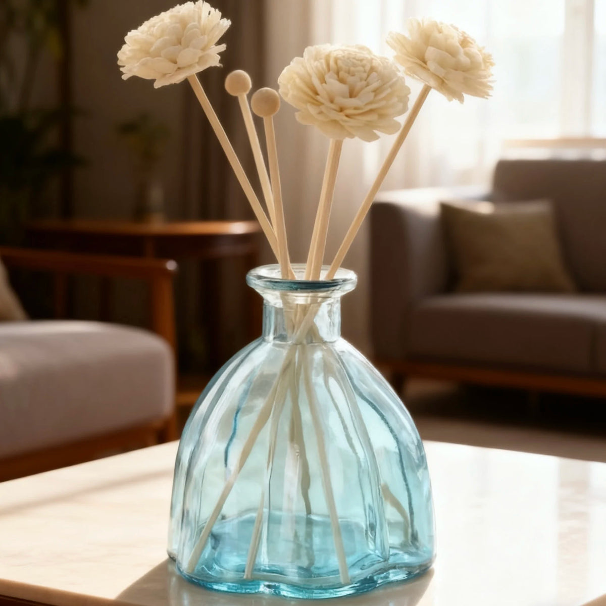 Wholesale Luxury Diffuser Glass Bottle Home Fragrance Reed Diffuser Empty Transparent Glass Bottle Square Aroma Bottles