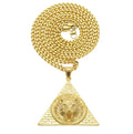 DAICY 18K Gold Stainless Steel Egyptian Pendant Necklace Hot Sale Hip Hop Diamond Pyramid Fashionable Pendants & Charms Yiwu