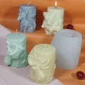 HY Animal Wolf Horse Bear Shape Wax Silicone Mold Cylinder Candle Plaster Mold