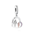 Fit Original Brand Charm Bracelet 925 Sterling Silver Father and Daughter Daddy's Girl Bead for Women Jewelry Making