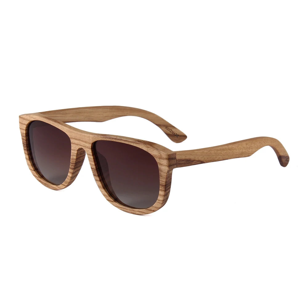 2025 Custom Logo Wood Classical Designer Sunglasses Men Luxury Polarized Wooden Temple Polarized Men Sunglasses