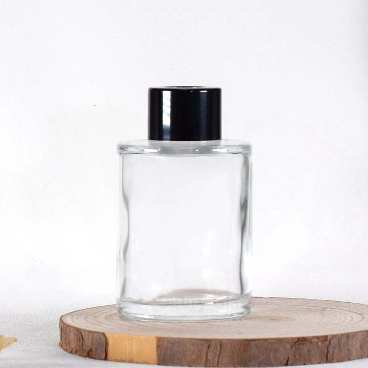 Custom Clear 70ml Diffuser Glass Bottle Plastic Cap Fiber Stick Reed Perfume Diffuser Bottle