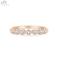 Hot Selling Trendy Simple Design Fine Jewelry Diamond Ring 18K Solid White Gold Natural Diamond Ring Valentine's Gift For Girls