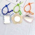 New Acrylic Cartoon Cute alien Bear Mirror Girly Heart Portable Mirror Keychain Cosmetic Mirror