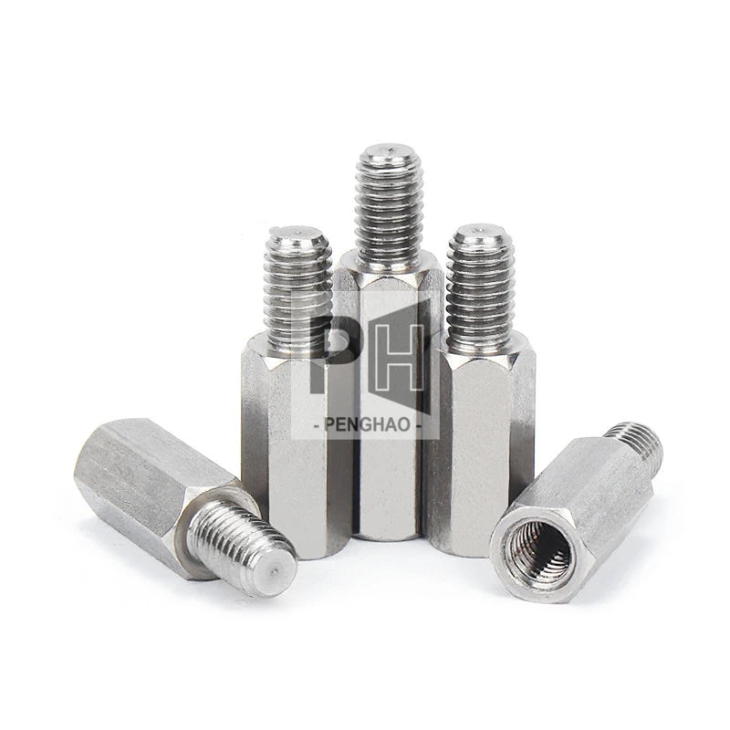 M2.5 M3 M4 304 Stainless Steel Hex Standoff Male to Female Spacer Hexagon Standoff for Computer PCB Motherboard Spacer Bolt
