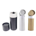 Cosmetic Packaging 30ml 50ml 100ml Recycled Round Kraft Cardboard Boxes White Brown Black Paper Tube for Essential Oil Bottle