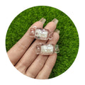 Transparent Clear Sweet Candy Luminous Resin Kawaii Cabochons Glow in Dark Charms Fit Dangle Earrings Jewelry Findings
