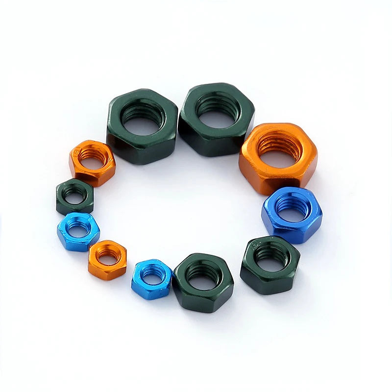 Color Anodized 6061 Aluminum Hexagon Nut