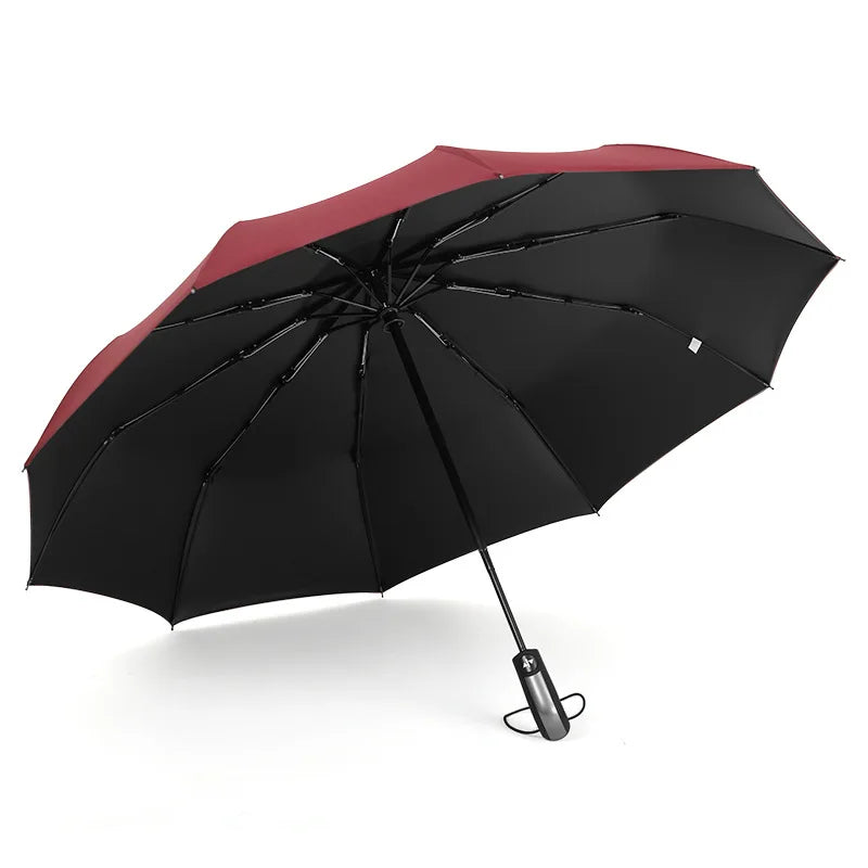 Hot Selling 10-Bone Auto Umbrella Minimalist Design Three-Folding Travel with Automatic Open and Close Windproof