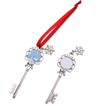 RubySub Double Sides Metal Christmas Snowflake Santa Keys Sublimation Blank Christmas Ornaments