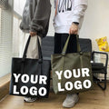 Custom Logo Printed Logo Canvas Bag Nylon Bag Cheap Printing Shopping Cotton Shoulder Zipper Messenger Organic Canvas Tote Bag