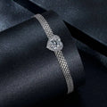 Fine Jewelry 925 Sterling Silver Fashion Jewelry Bangles for Woman Wholesale Romantic Love Moissanite Braided Bracelets