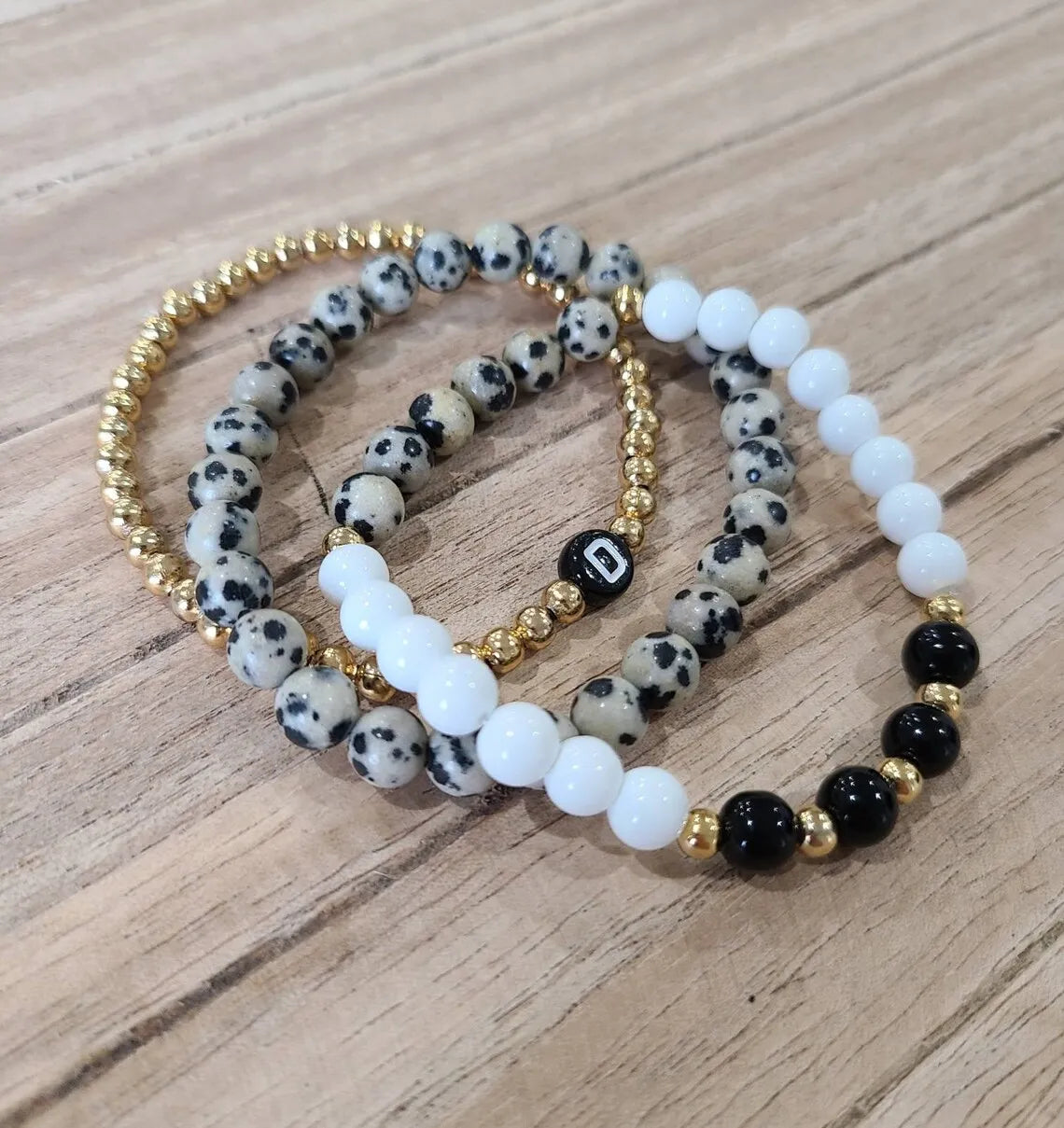 Fashion Jewelry Bracelet Natural Leopard Pattern Stone Waterproof Stainless Steel Beaded Bracelet Custom Jewelry Wholesale