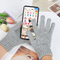Unisex Winter Warm Knitted Gloves Winter Thick Woolen Touch Screen Skiing Gloves