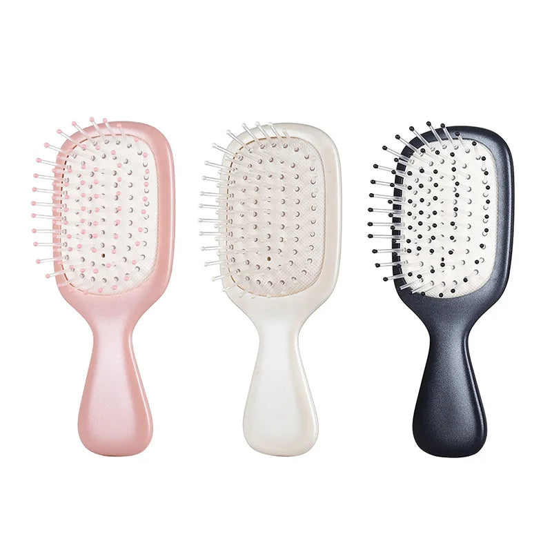New Cute Mini Portable Air Bag Hair Comb Pearlescent Girls' Special Ionic Massage Hair Smoothing Comb with Plastic Handle