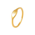 Minimalist Hypoallergenic New Fashional Glossy Oval Finger Rings Jewelry Stainless Steel