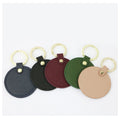 Genuine Leather Round Keychain Personalized Creative Accessory for Gifts