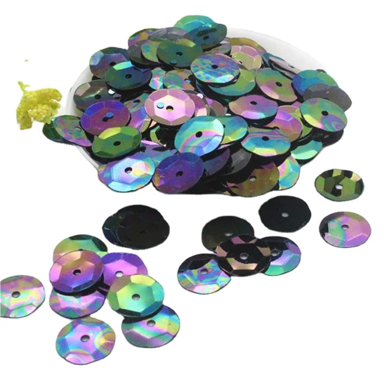 Diy Wedding Dress Upholstery Beaded Sequins Round Middle Hole Sewing Textile Crfat Handmade Plate Concave and Convex PVC Sequins